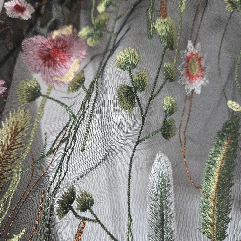 Sheer Floral Embroidered Top - Picture 9 of 10
